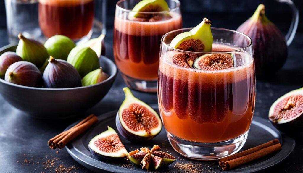 serve fig cinnamon punch cocktail