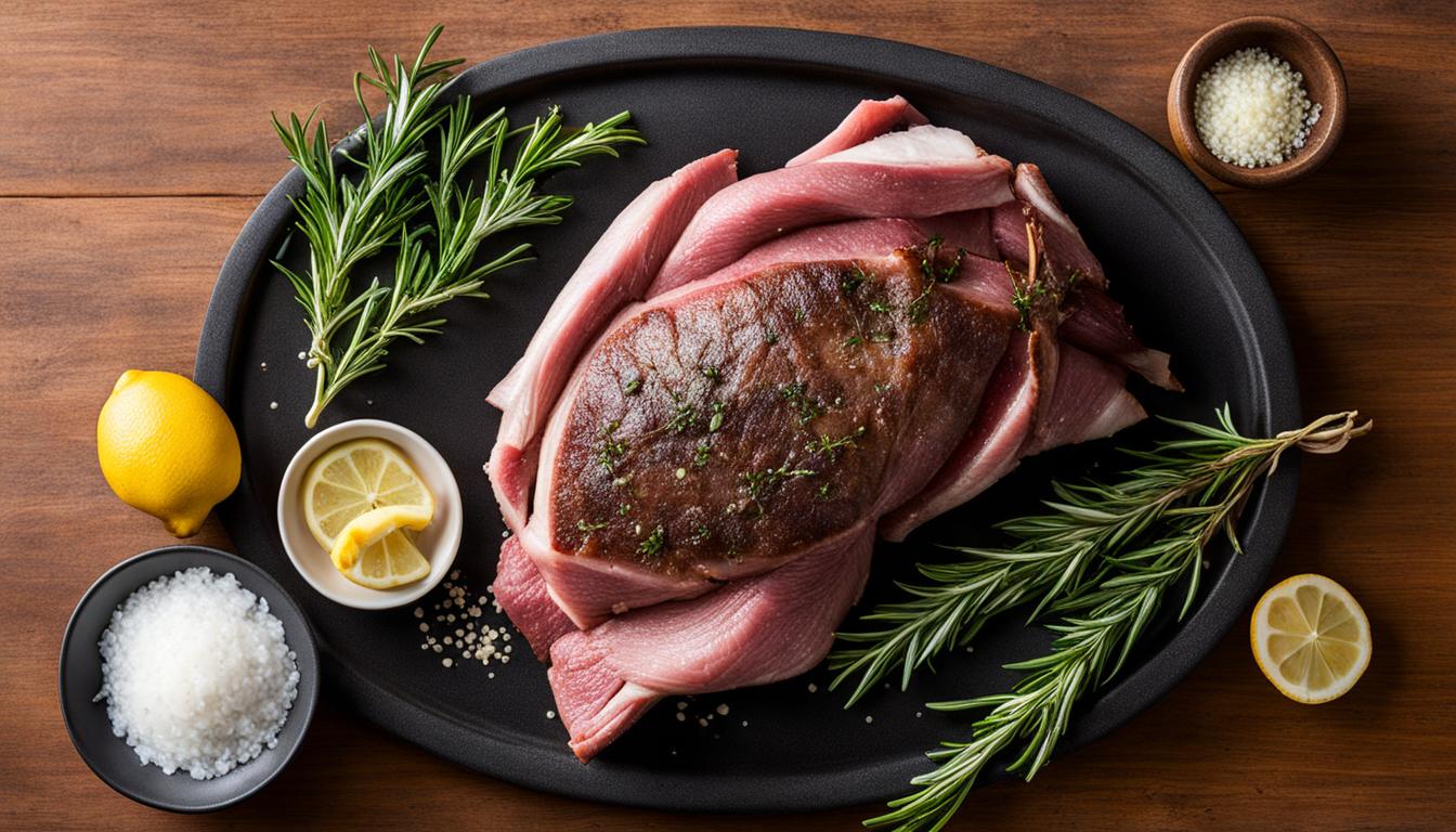 slow roasted lamb garlic anchovy lemon rosemary food lab recipe