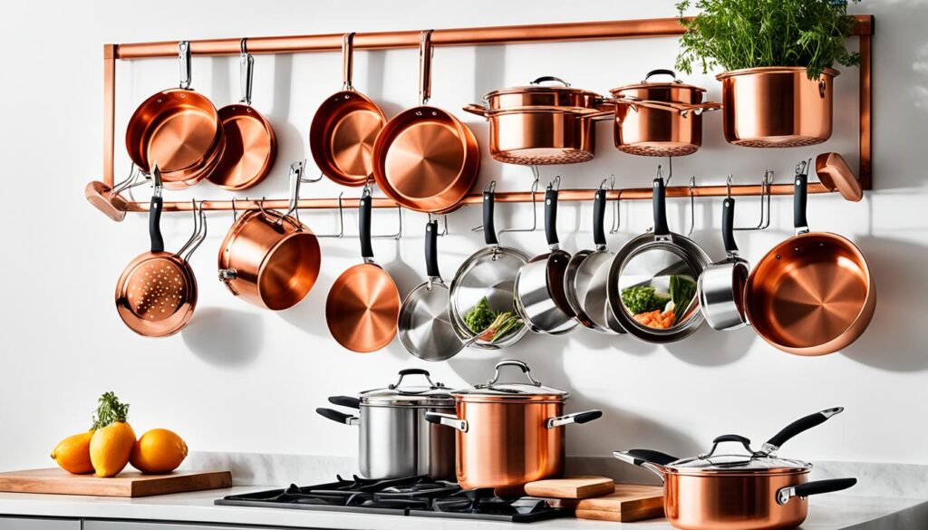 storing copper cookware