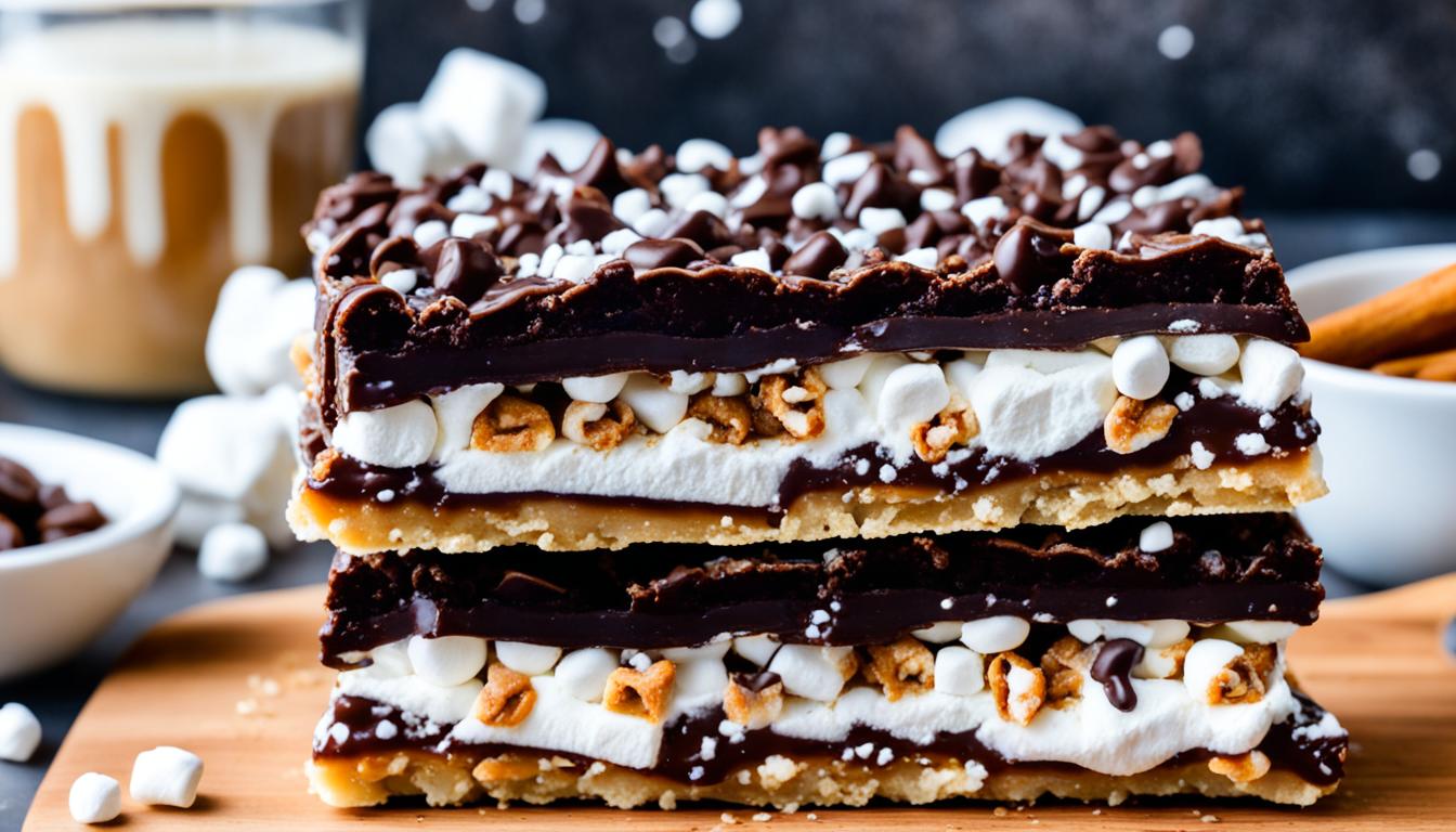 stout chocolate pretzel marshmallow bars recipe