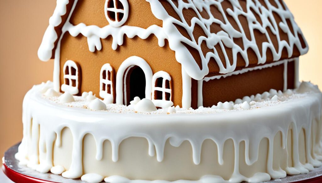 strong gingerbread house royal icing