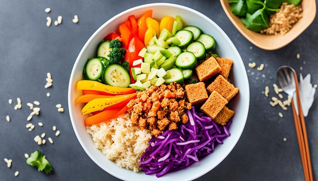 tofu rice bowl