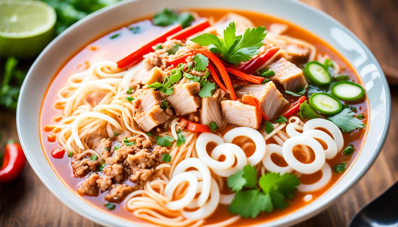 tom yam noodle soup with minced pork recipe