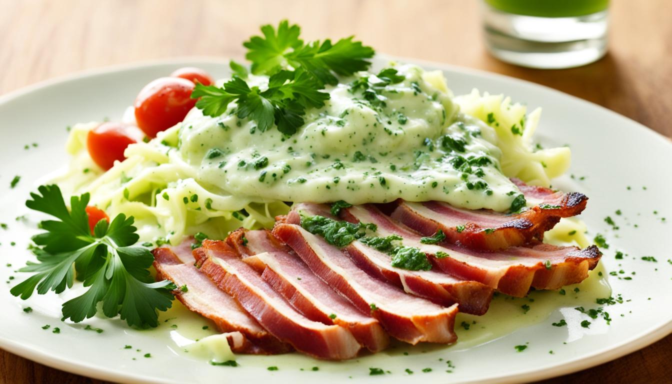 Traditional Irish Bacon & Cabbage with Parsley Sauce Recipe