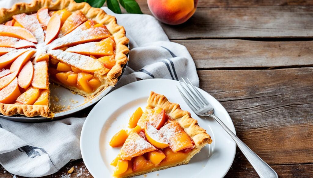 traditional peach pie