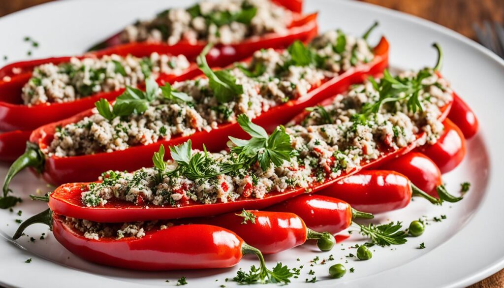 tuna-stuffed piquillo peppers