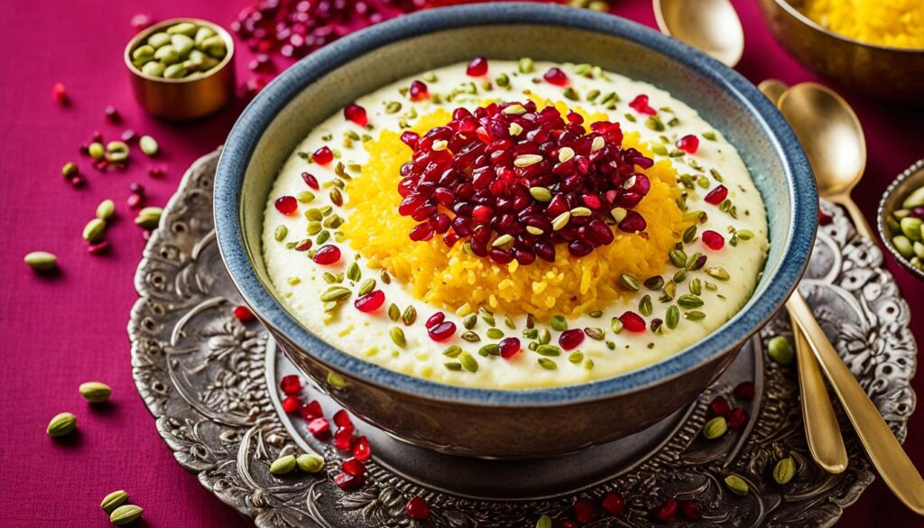 vegan saffron rice pudding image