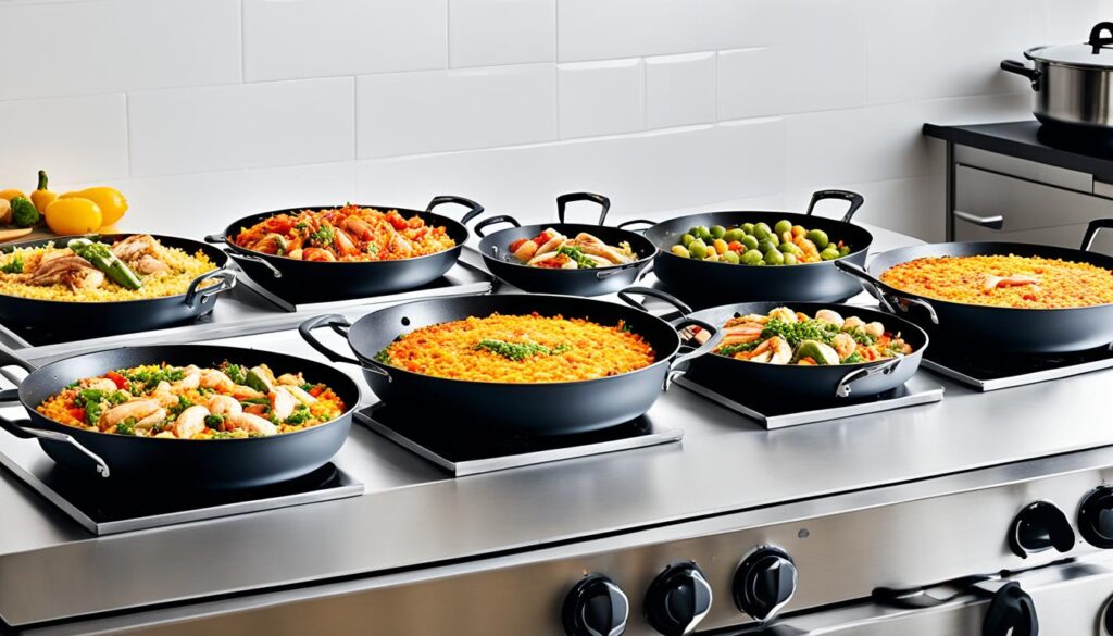 wide paella pans