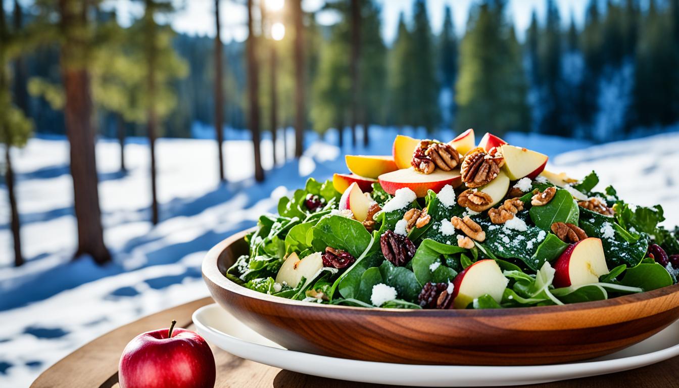 winter green salad with walnuts apples and parmesan anchovy dressing recipe