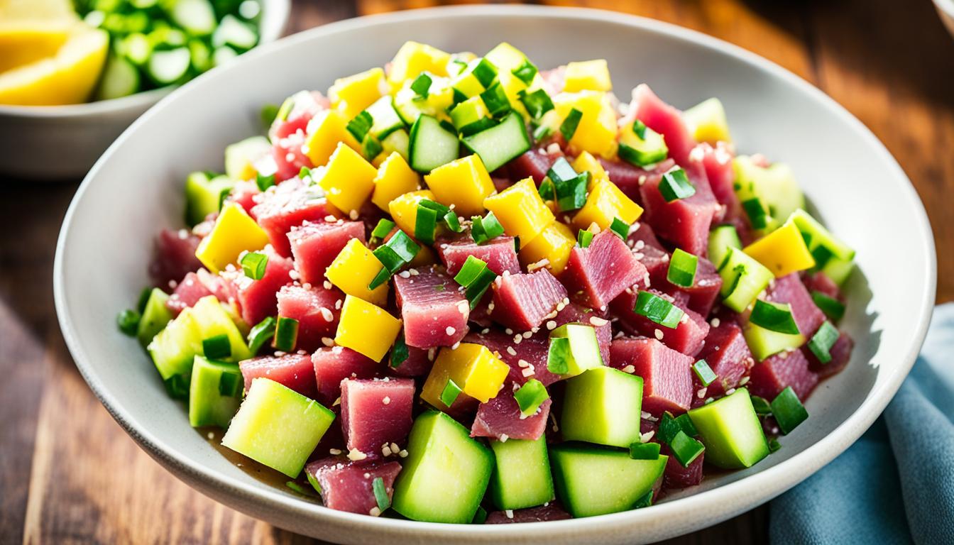 ahi poke hawaiian raw tuna salad recipe