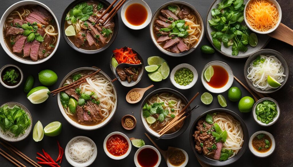 beef pho variations