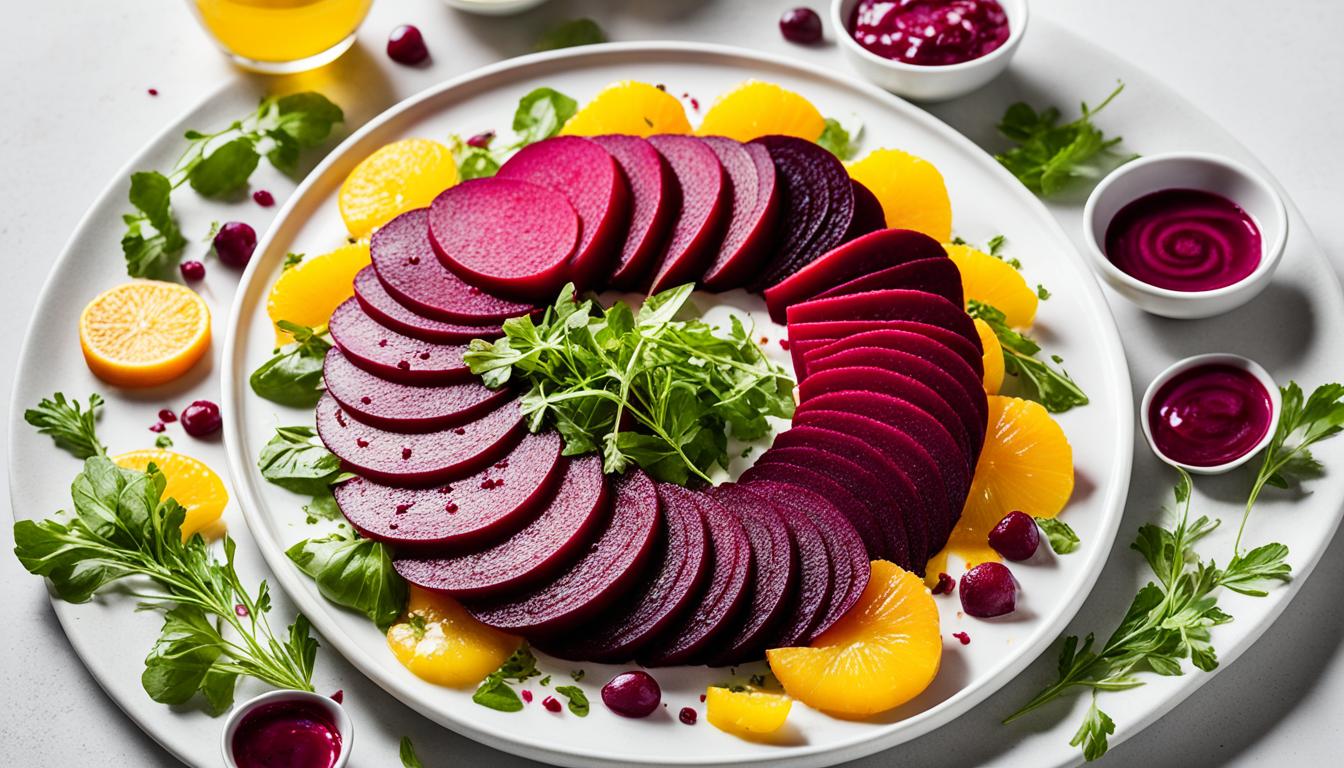 beet and citrus salad with pinenut vinaigrette recipe