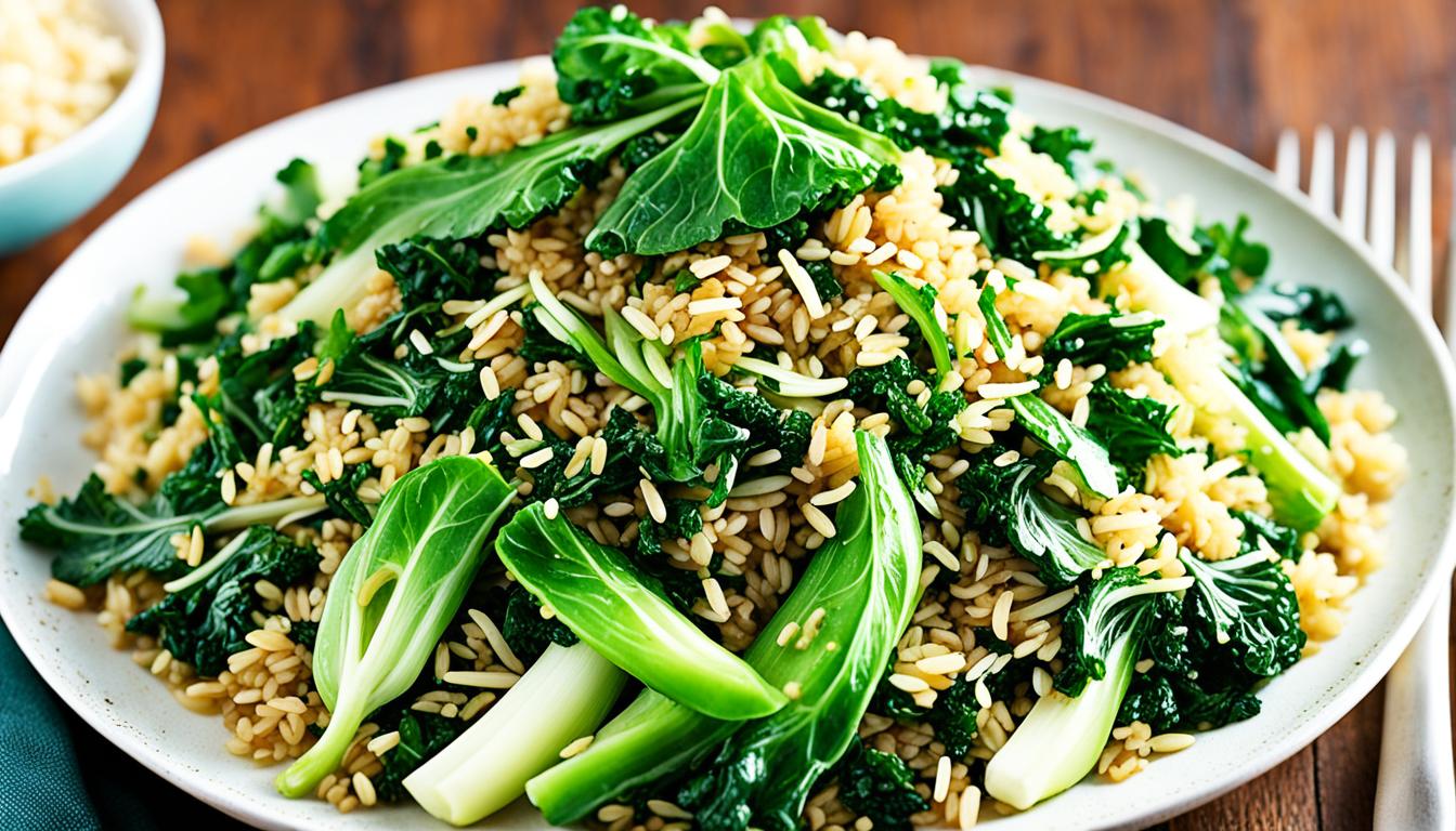 bok choy kale fried rice garlic chinese recipe