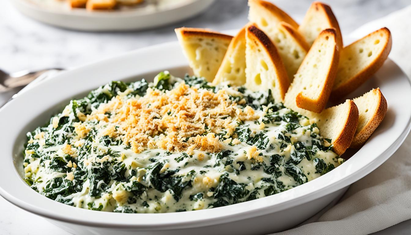 Boursin & Gruyere Spinach Artichoke Gratin Dip