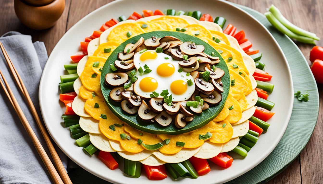 chinese style layered omelette