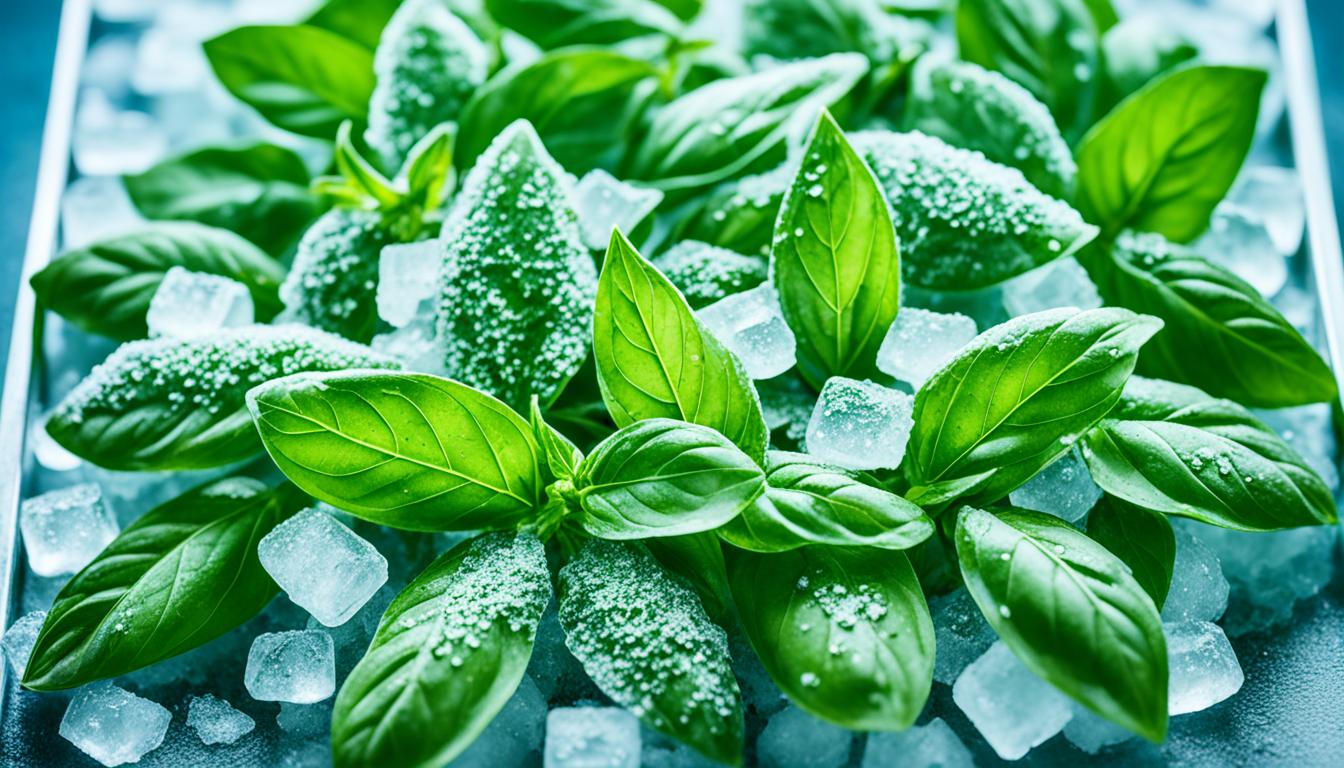 freeze basil leaves for food processor pesto curry paste