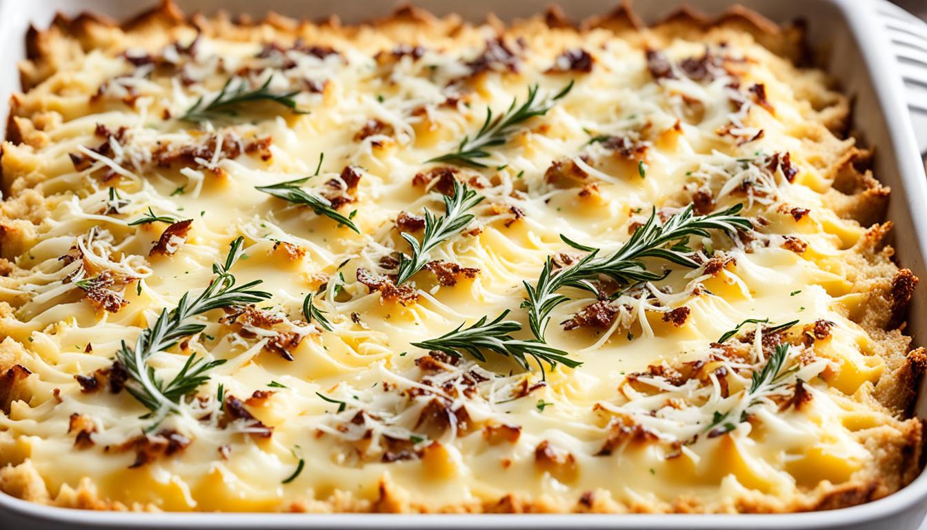 Savory French Onion Strata Bread Pudding Recipe