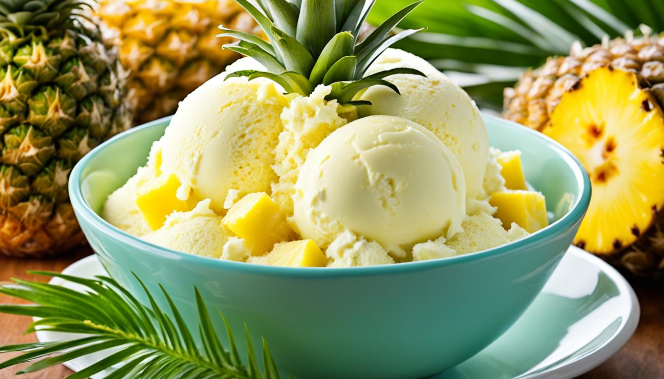 fresh pineapple ice cream