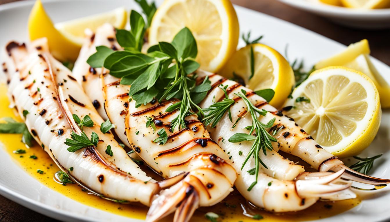 grilled squid olive oil lemon recipe