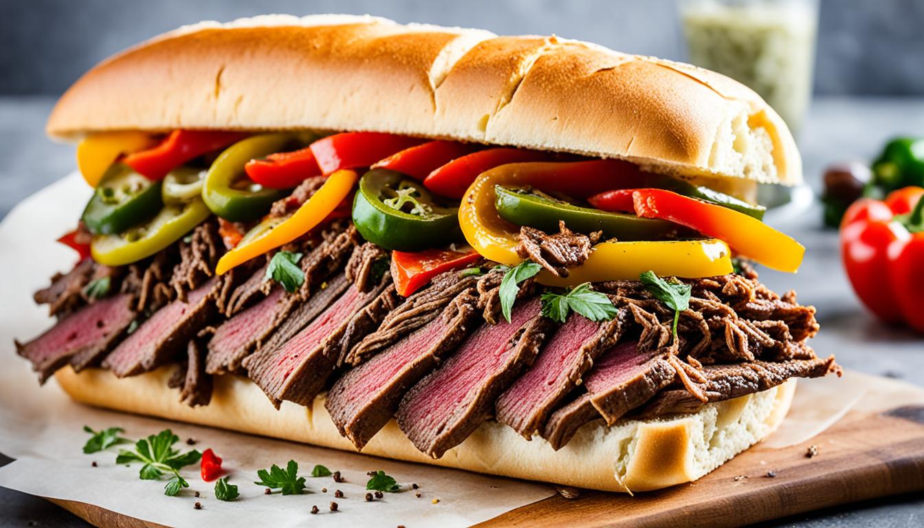 homemade italian beef sandwich