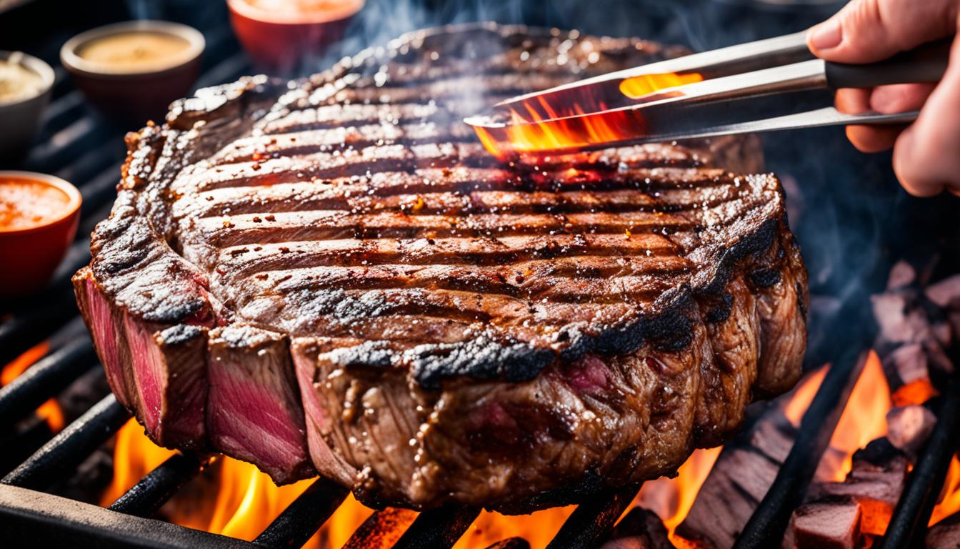 how to grill a gigantic rib eye steak