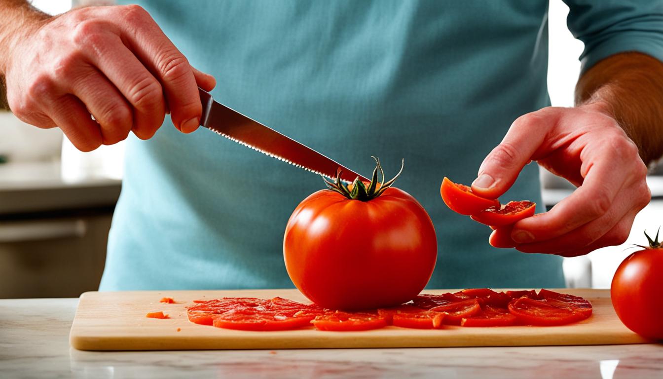 how to peel and dice tomatoes