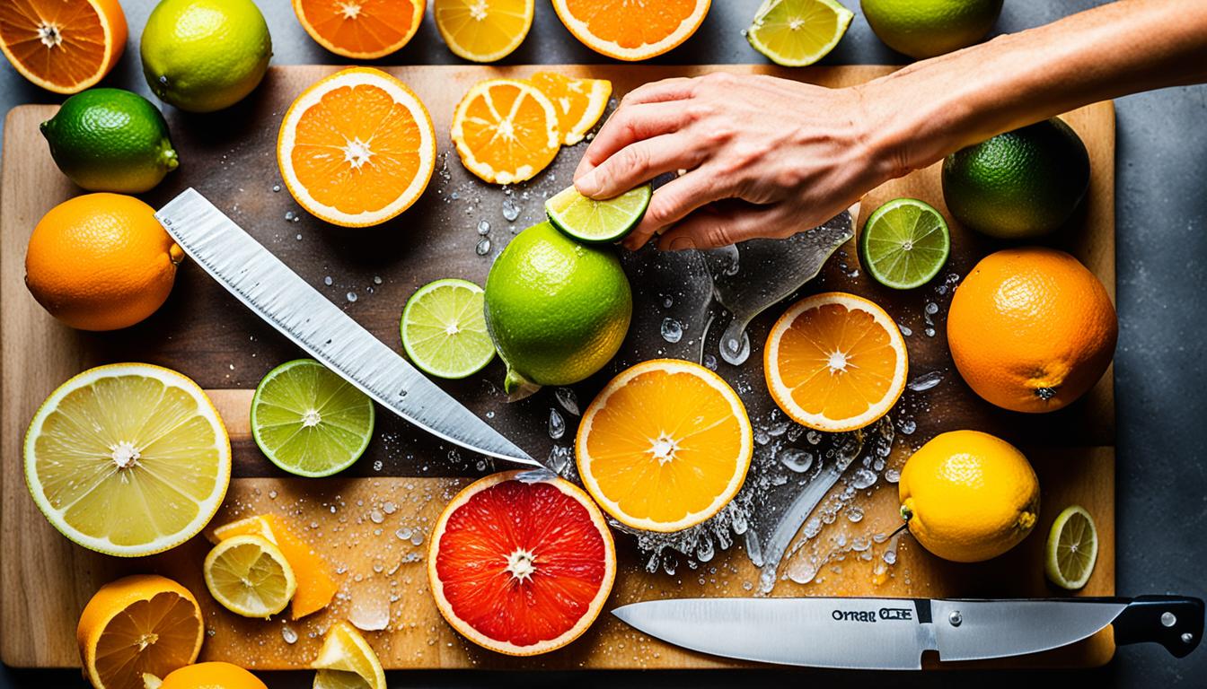 knife skills how to cut citrus fruit into wedges slices and supremes