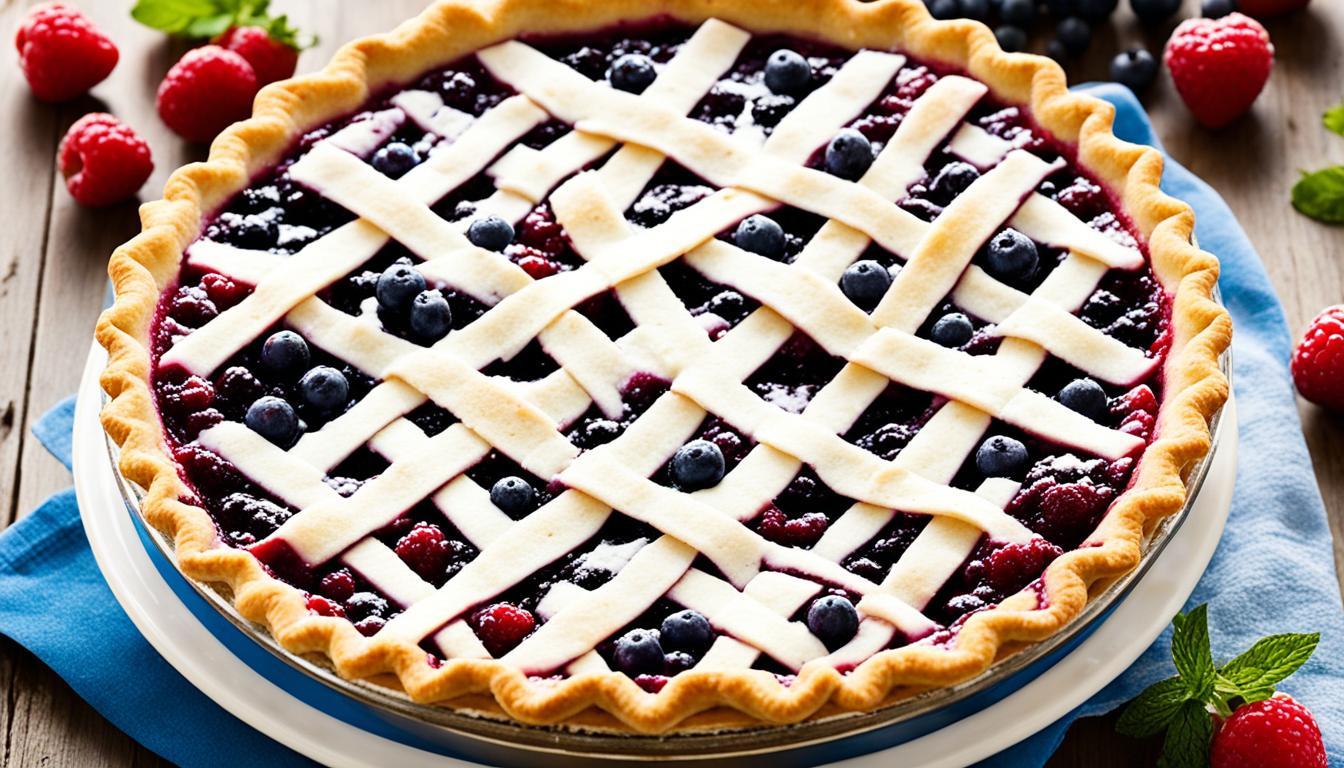 mixed berry pie made with frozen berries recipe