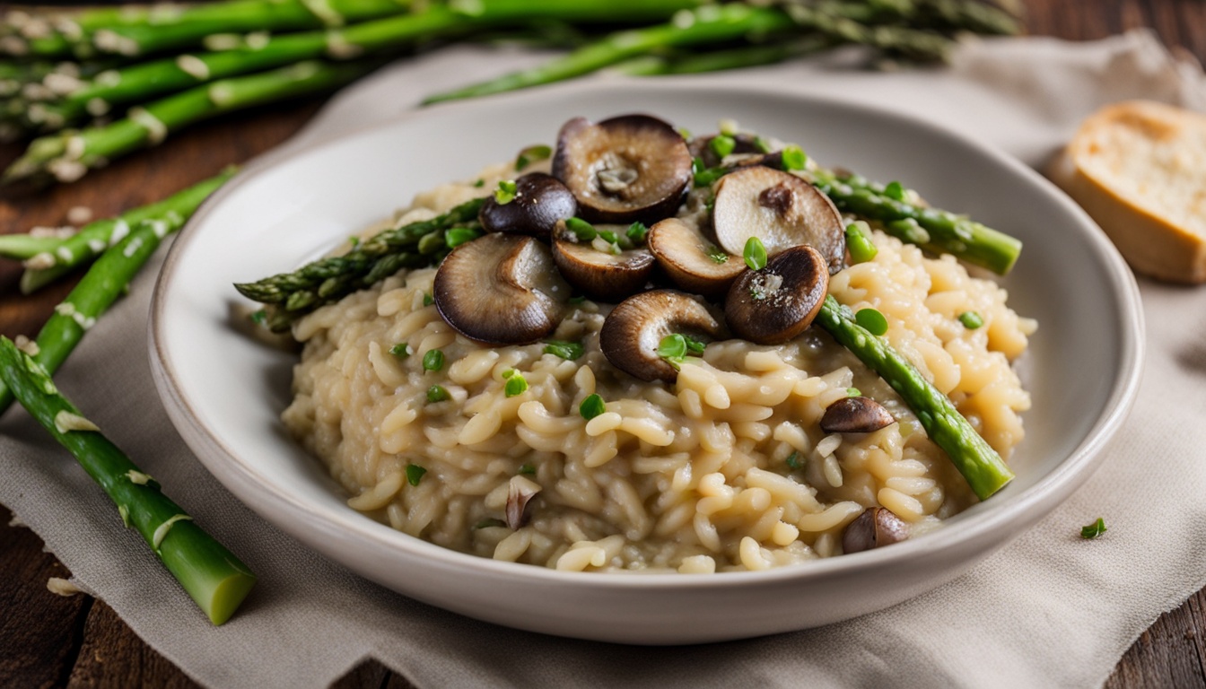 Mushroom Asparagus Risotto Recipe | Elegant Comfort Food