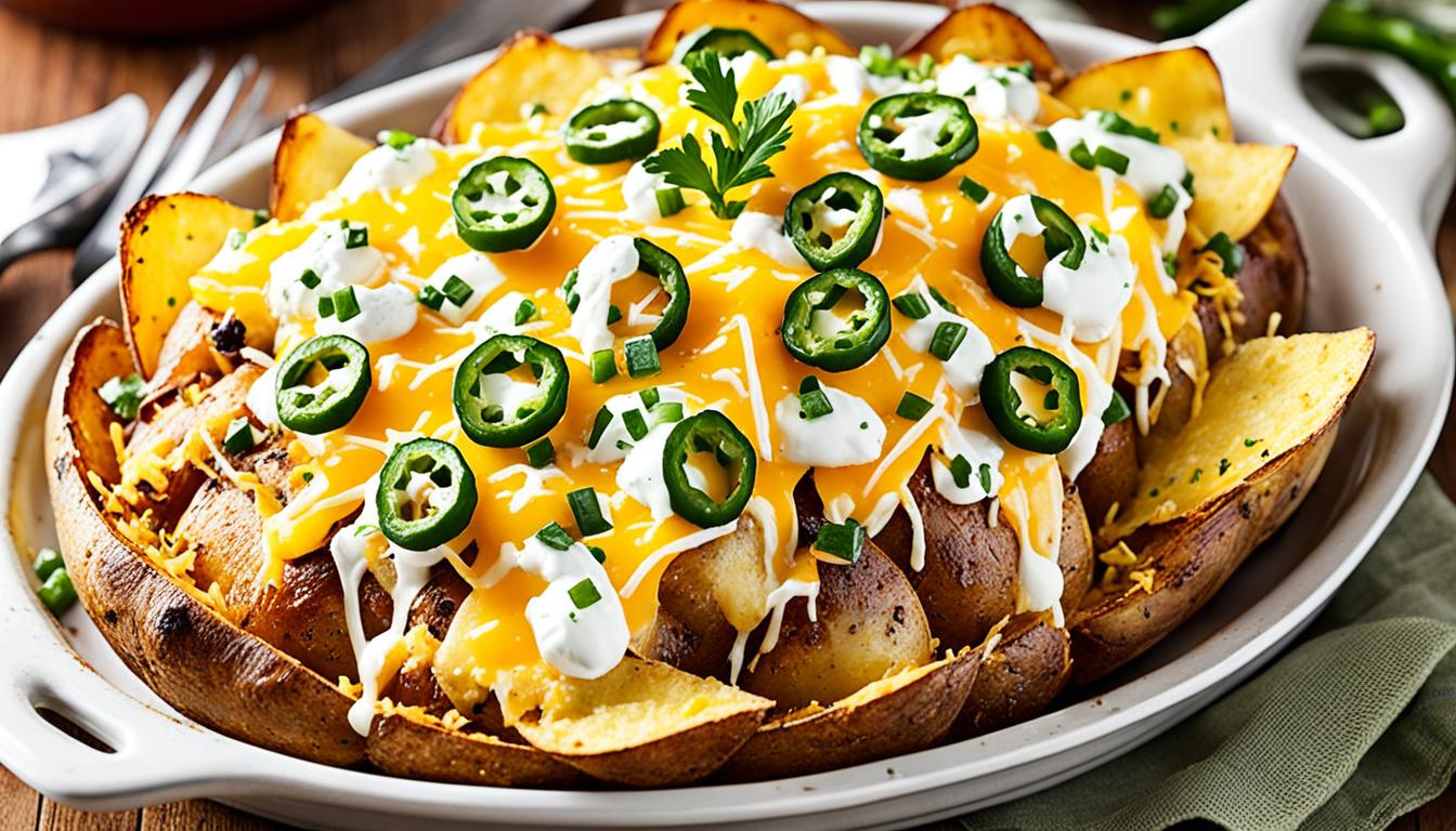 Nacho Style Baked Potatoes Recipe | Cheesy & Crispy