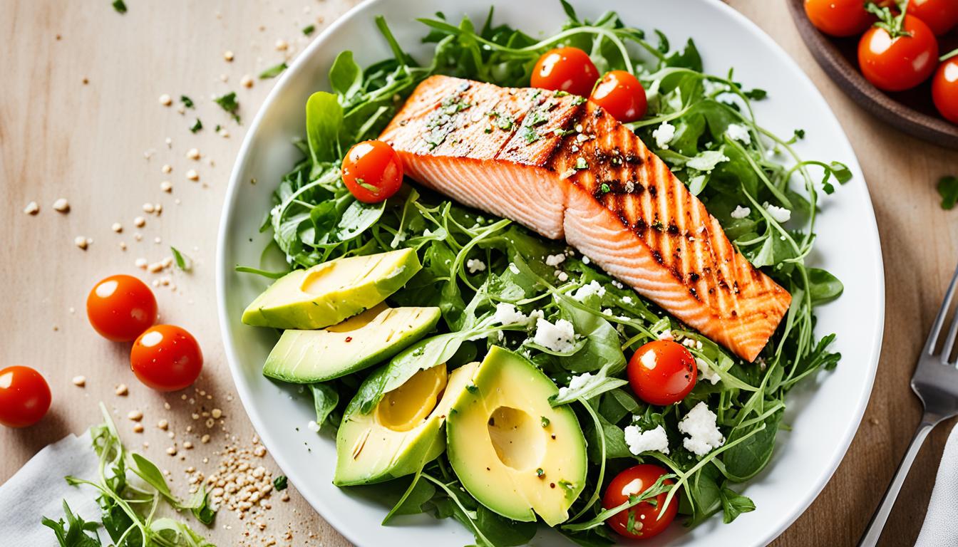 One Pot Salmon Arugula Avocado Salad Bliss