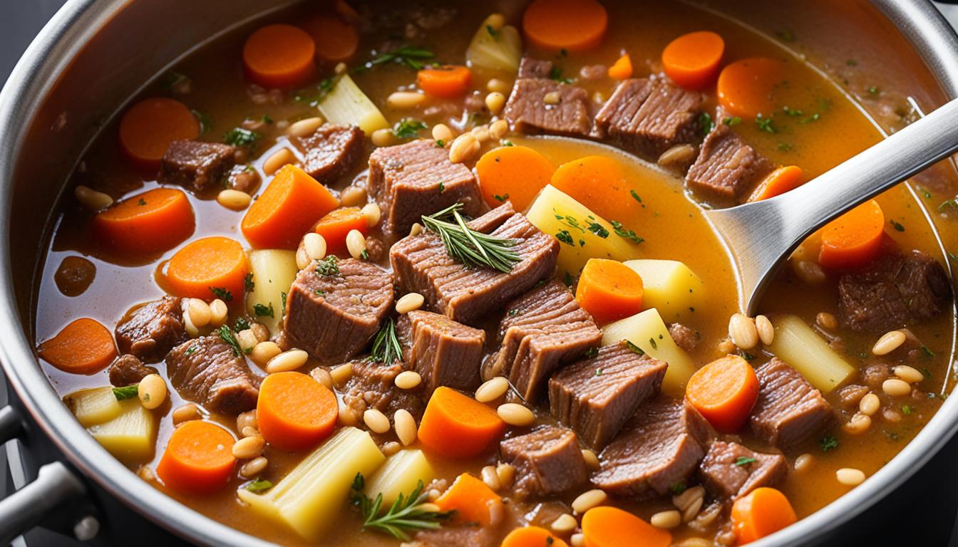 pressure cooker beef barley soup recipe