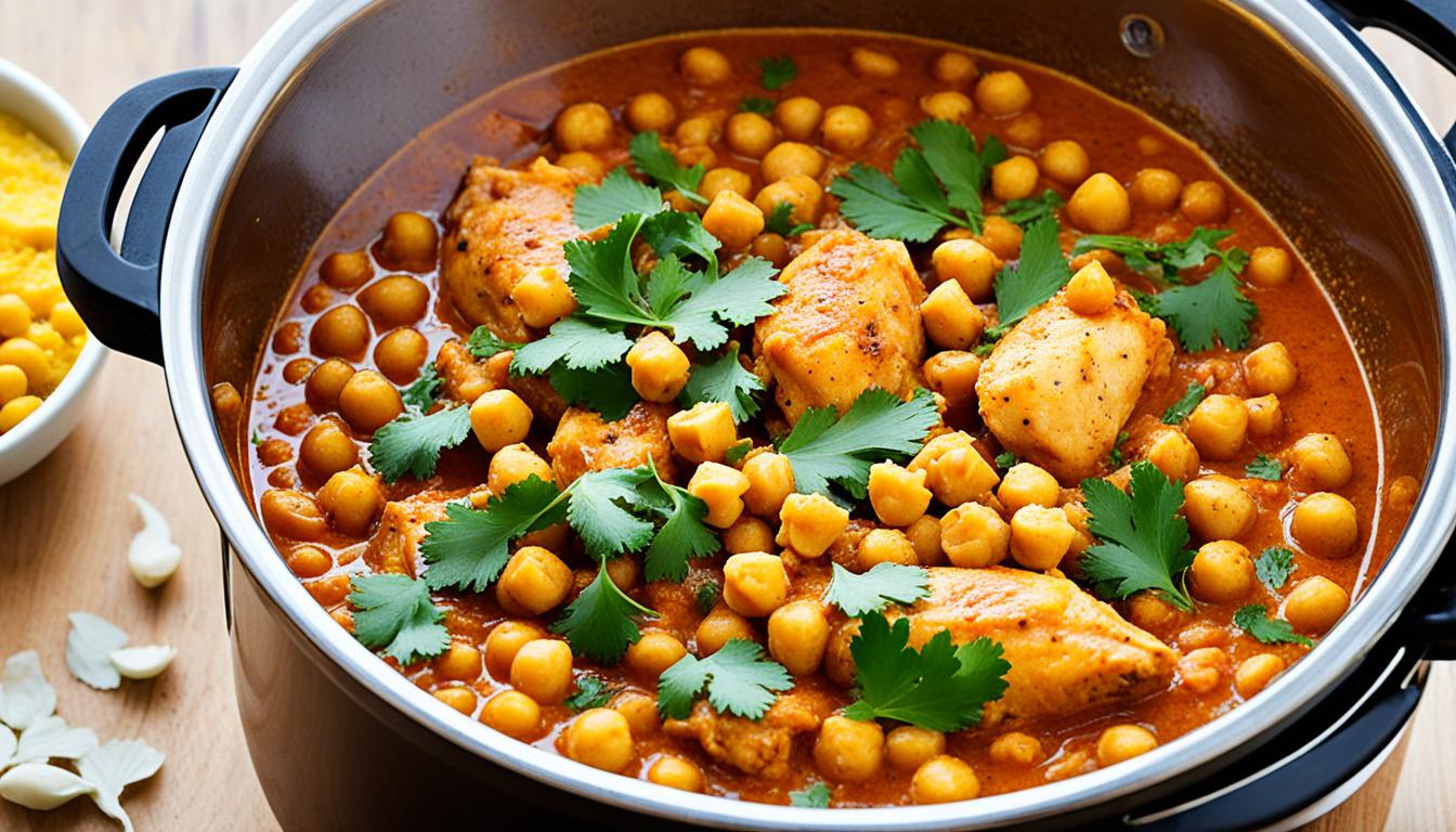 Easy Chicken & Chickpea Masala in a Pressure Cooker