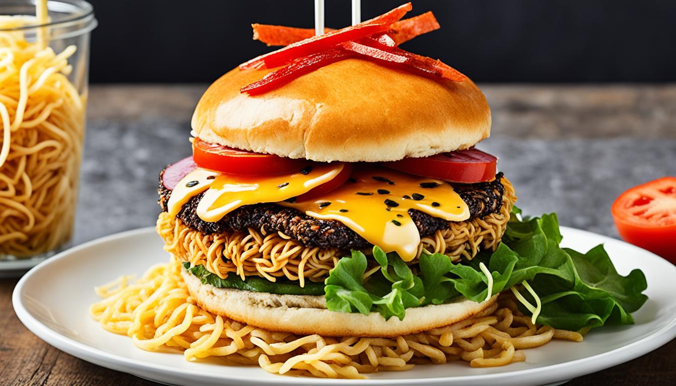 Savory Ramen Burger: Fusion Cuisine Trend