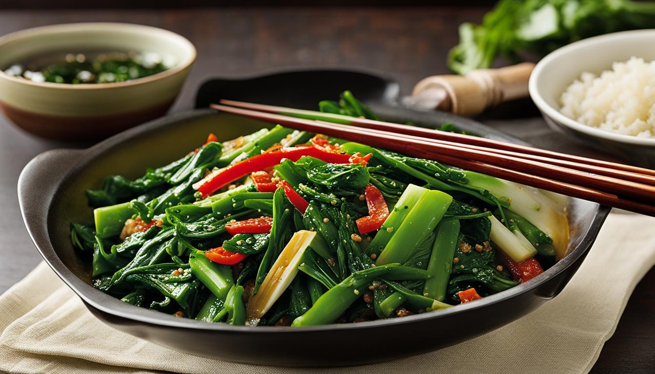 stir fried choy sum minced garlic recipe