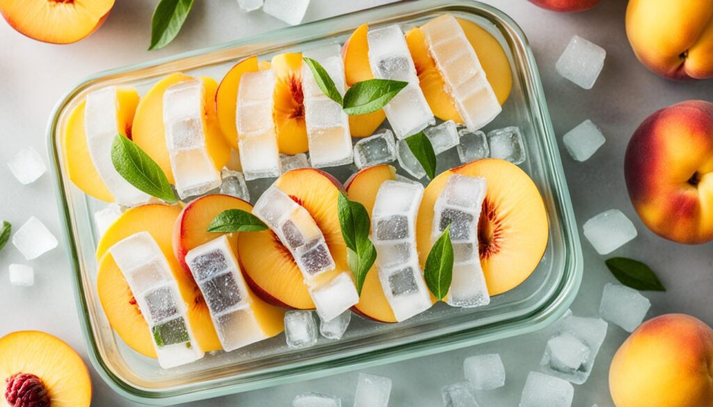 storing cut peaches