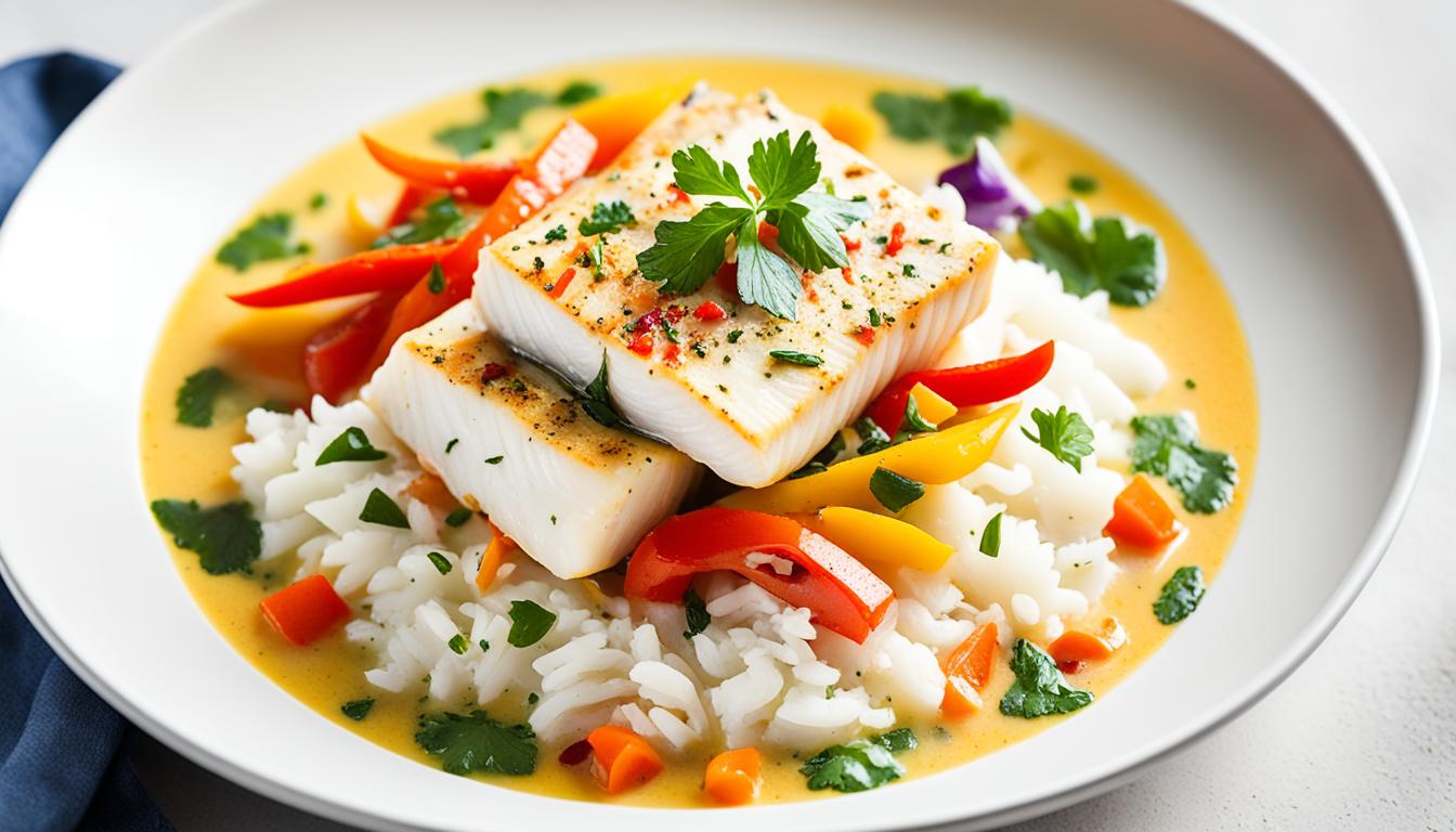 thai style cod a la nage coconut milk recipe