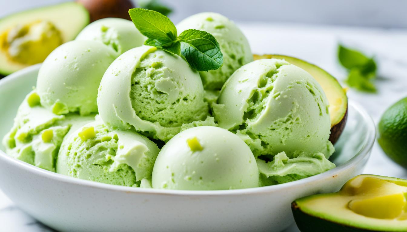 vegan avocado lime ice cream