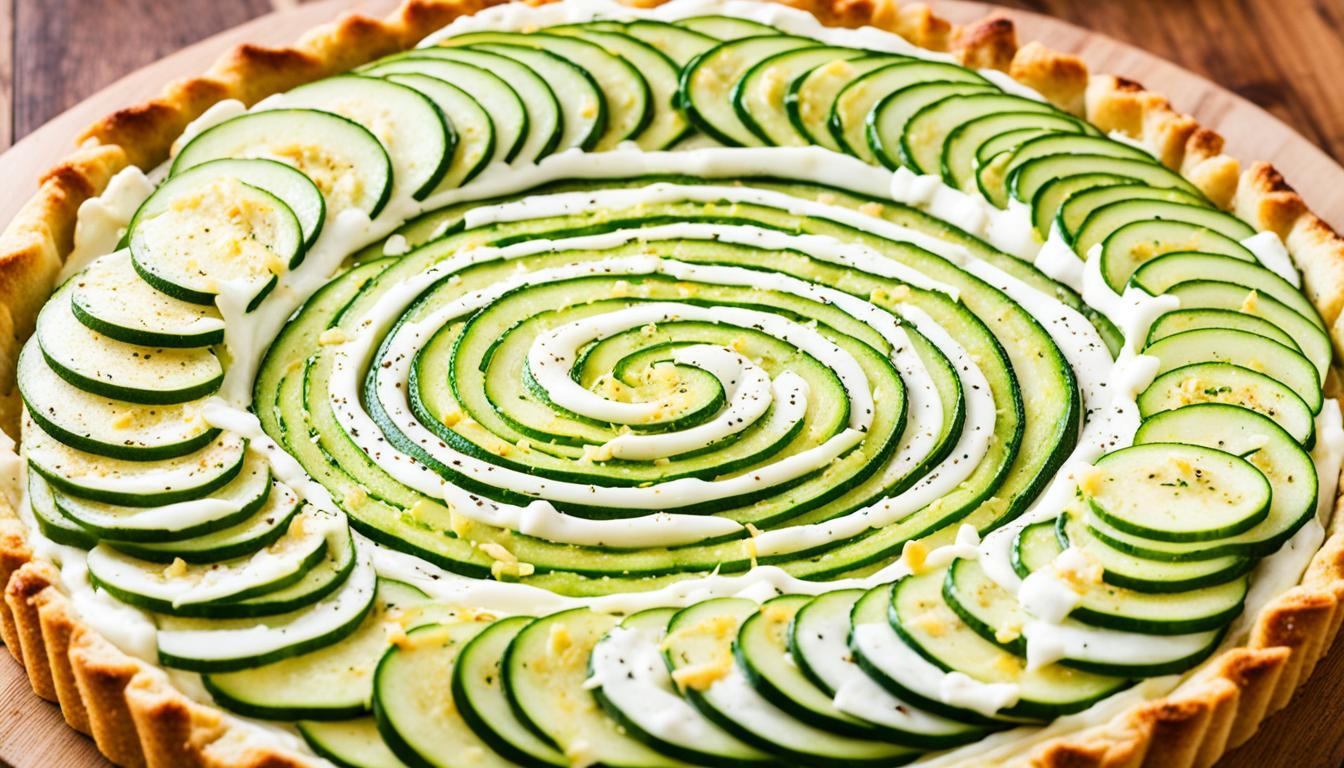 Zucchini Tart with Cream Cheese & Mozzarella Recipe