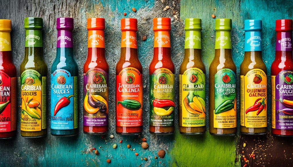 Caribbean hot sauces