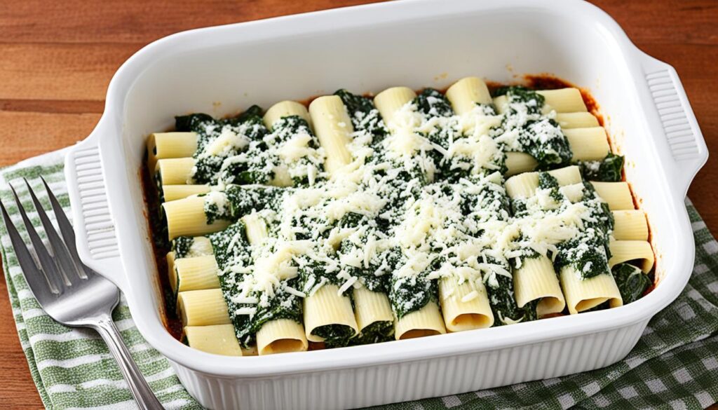 Freezing Spinach and Ricotta Manicotti