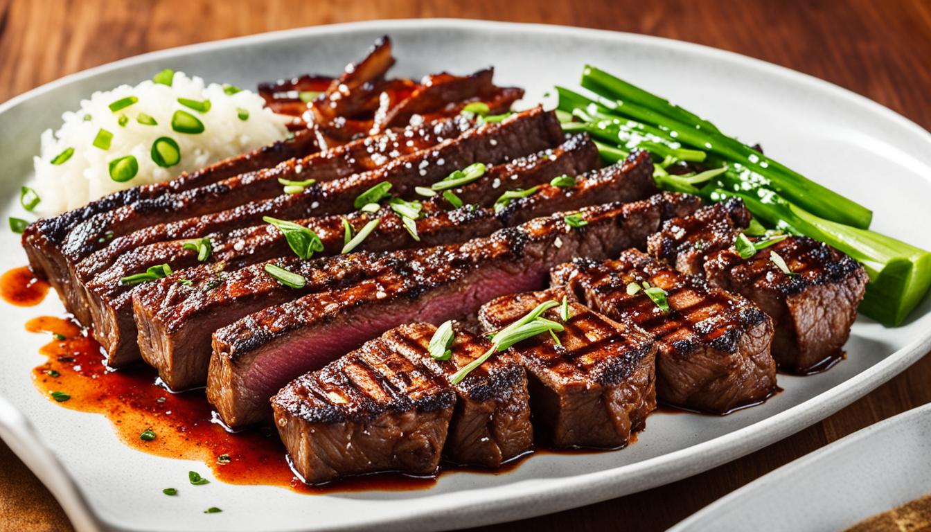 Grilled Beef Galbi Korean Style Marinated Short Ribs