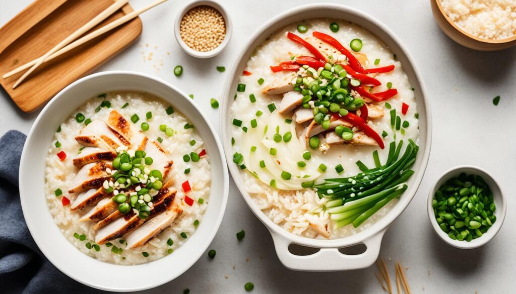 korean chicken and rice porridge dak juk