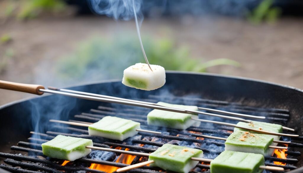 mochi grilling technique